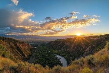 Colorado mountain sunset